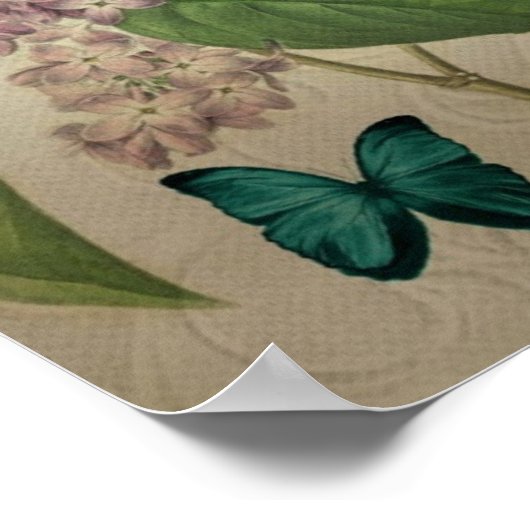 lila scripts moderne  parijs eiffeltoren poster (Hoek)