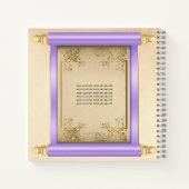 Lila Scroll Photo Budget Quinceañera Gastenboek Notitieboek (Achterkant)