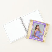 Lila Scroll Photo Budget Quinceañera Gastenboek Notitieboek (Binnen)