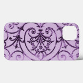 Lila scrollwork Hoesje-Mate iPhone case (Achterkant (horizontaal))