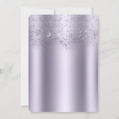 Lila Shimmer Flutter Butterfly Sweet 16 Party Kaart (Achterkant)