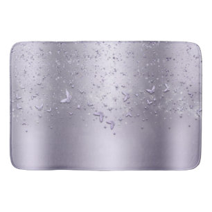 Lila Shimmer Glitter Sparkle Flutter Butterfly Badmat