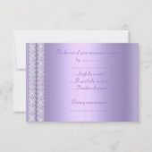  lila shimmer-reactiekaart rsvp (Voorkant)