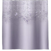 Lila Shimmer Sparkle Flutter Butterfly Douchegordijn (Voorkant)