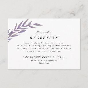 Lila Simple Branch Wedding Reception Enclosure Ca Save The Date