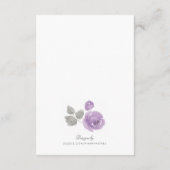 Lila Simple Wedding Insert-Kaart Informatiekaartje (Achterkant)