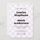 Lila  Skater niet-traditionele bruiloft Kaart (Voorkant)