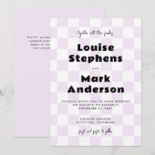 Lila  Skater niet-traditionele bruiloft Kaart (Voorkant / Achterkant)