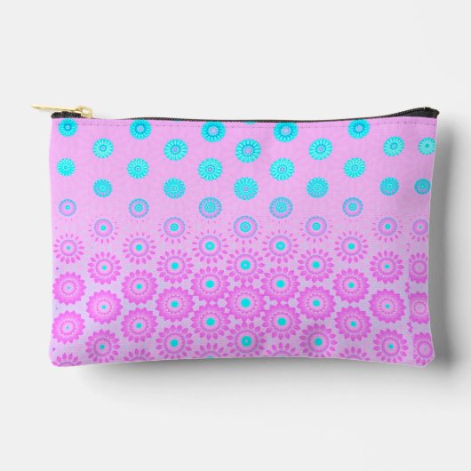 Lila, Sky Blue en Pink Flowers Etui (Voorkant)