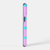 Lila, Sky Blue en Pink Flowers iPhone 15 Case (Rechterkant)