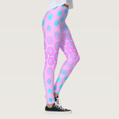 Lila, Sky Blue en Pink Flowers Leggings (Rechts)