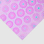 Lila, Sky Blue en Pink Flowers Tissuepapier (Detail)