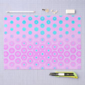 Lila, Sky Blue en Pink Flowers Tissuepapier (Craft)