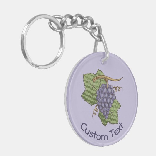 Lila Sleutelhanger druiven (Voorkant Links)