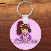 lila sleutelhanger "Little Princess" donker haar (Voorkant)