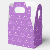 Lila Smile Pattern Favor Box Bedankdoosjes (Geopend)