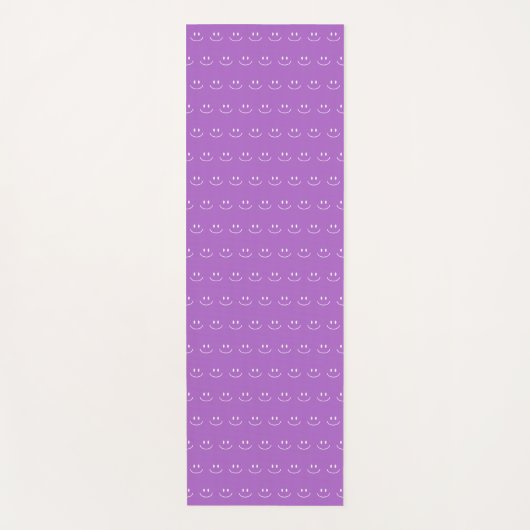 Lila Smile Pattern Yoga Mat (Voorkant)