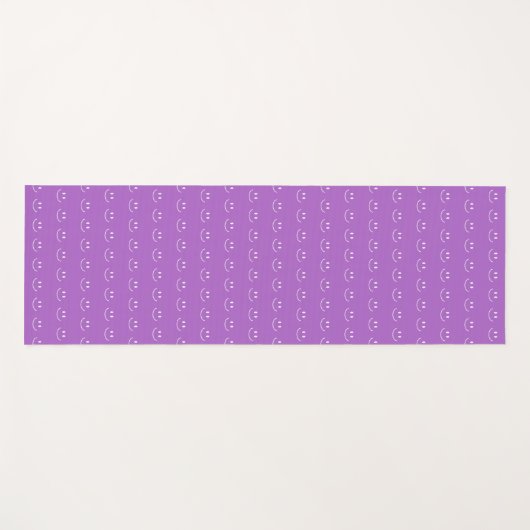 Lila Smile Pattern Yoga Mat (Voorkant (horizontaal))