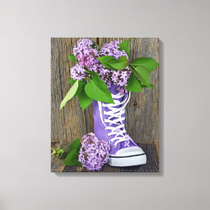 Lila Sneakers Canvas Afdruk