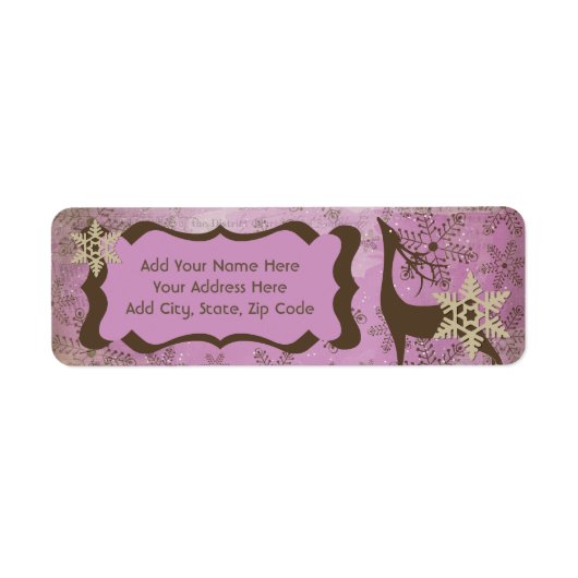 Lila Sneeuwvlokken en de Etiketten van het Adres v (Voorkant)