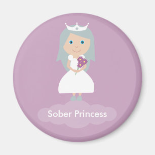 Lila Sober Princess magnet