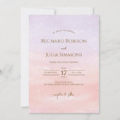 LILA sparen de Datum Uitnodiging/Roze van de Water Save The Date (Voorkant)