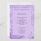 LILA SPARKELLAAG BOKEH PRINT WEDDING INVITATION KAART (Voorkant)