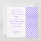 LILA SPOT CRYSTAL WEDDING INVITATION KAART (Achterkant)