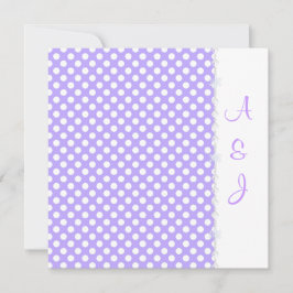 LILA SPOT CRYSTAL WEDDING INVITATION KAART
