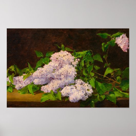 Lila Spray, 1890 door Albert Anker Poster (Voorkant)
