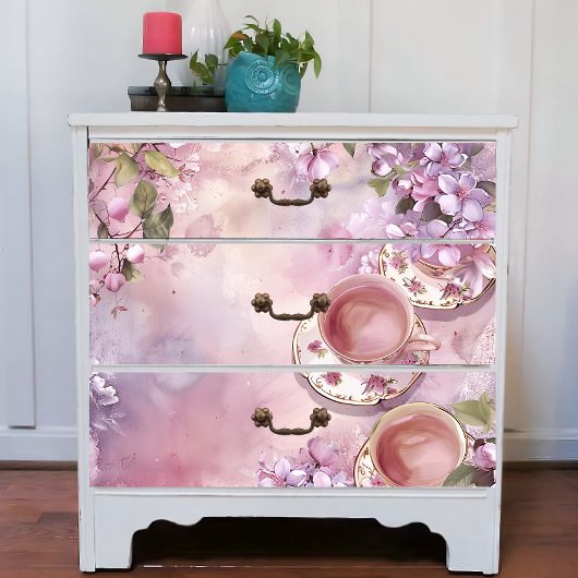  Lila Spring Coffee Decoupage Print Tissuepapier