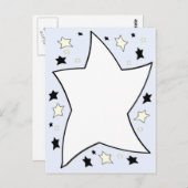 lila ster briefkaart (Voorkant / Achterkant)