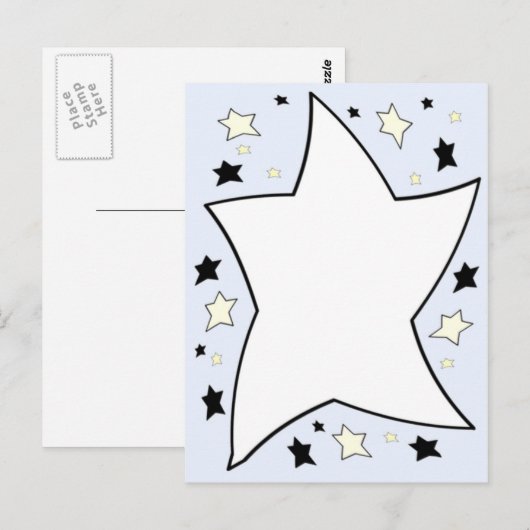 lila ster briefkaart (Voorkant / Achterkant)