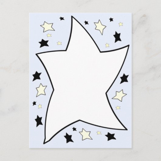 lila ster briefkaart (Voorkant)