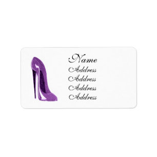 Lila Stiletto Shoe Art Label