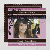 Lila Stippen en zwemmers Klasse Afbeeldingen van 2 Kaart (Voorkant / Achterkant)