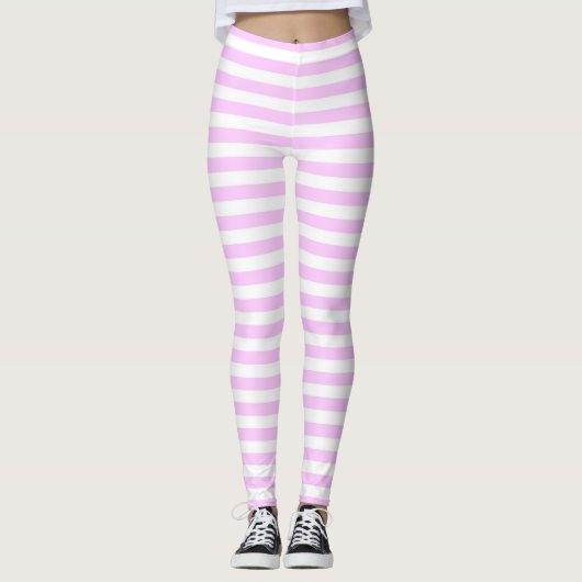 Lila Streep horizontale Leggings (Voorkant)