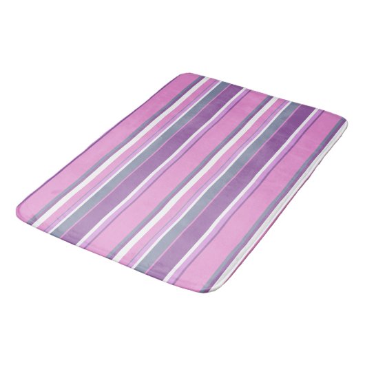 Lila strepen badmat (Gekanteld)