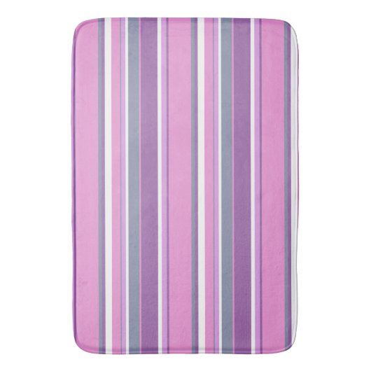Lila strepen badmat (Voorkant Verticaal)