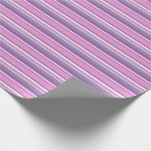 Lila strepen cadeaupapier (Hoek)