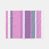 Lila strepen fleece deken (Voorkant (Horizontaal))
