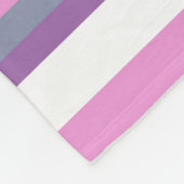 Lila strepen fleece deken (Hoek)