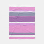 Lila strepen fleece deken (Voorkant)