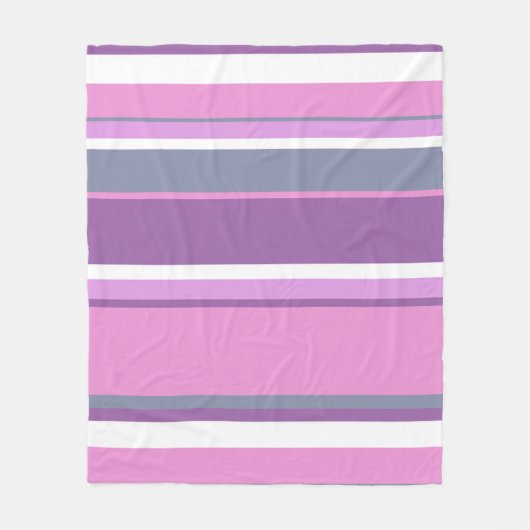 Lila strepen fleece deken (Voorkant)
