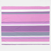 Lila strepen fleece deken (Voorkant (Horizontaal))