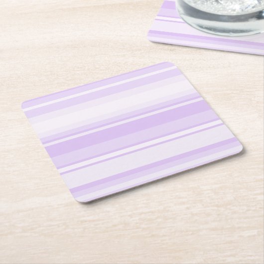 Lila strepen kartonnen onderzetters (Schuin)