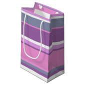 Lila strepen klein cadeauzakje (Voorkant Gekanteld)