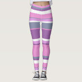 Lila strepen leggings (Voorkant)