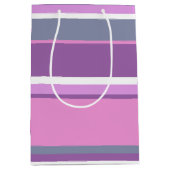 Lila strepen medium cadeauzakje (Voorkant)