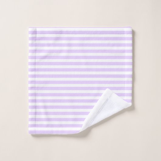Lila strepen met paars en wit snoep bad handdoek (Wasdoekje)